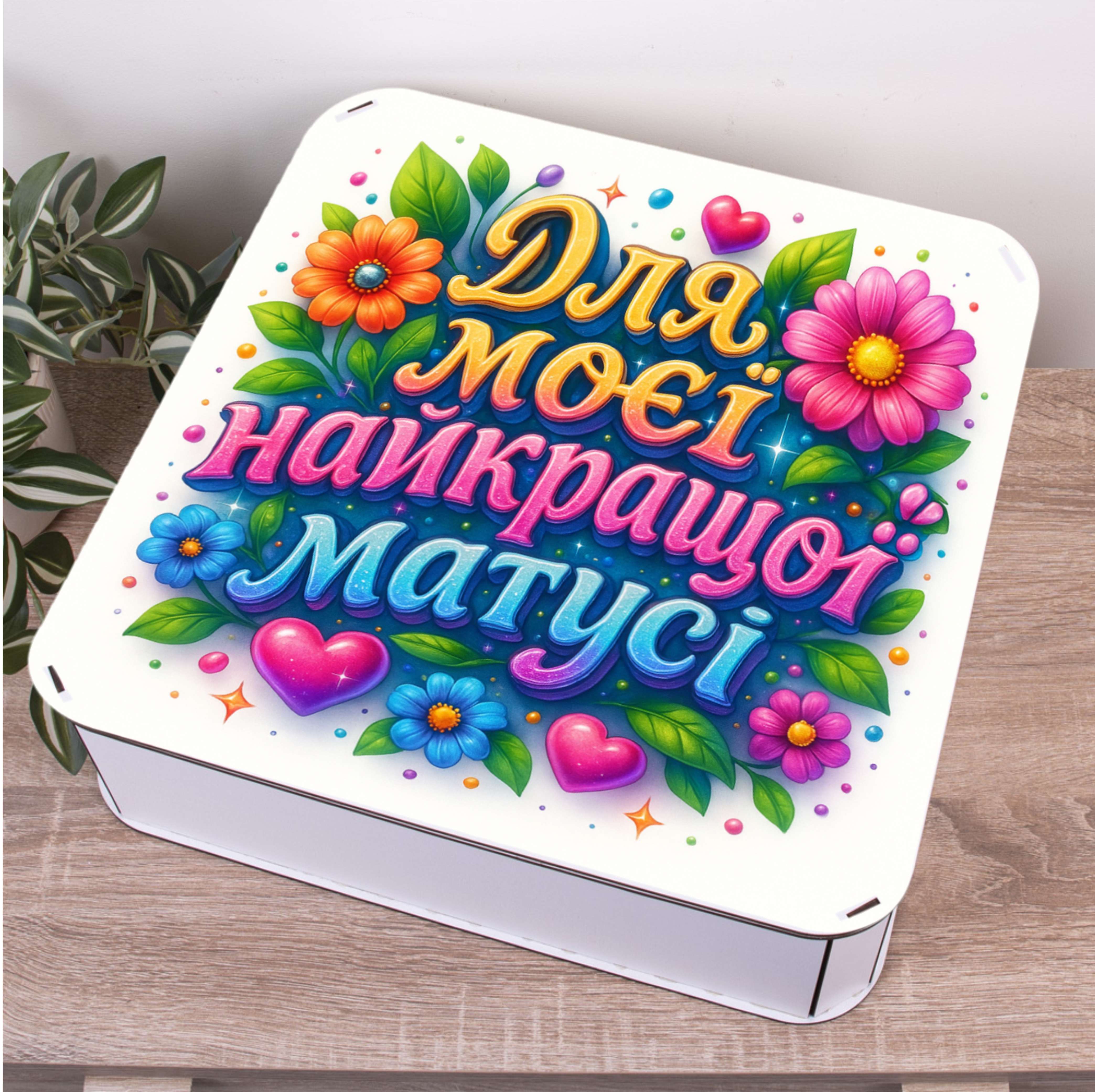 Коробка квадратная 40 см  "Для моей лучшей мамы"
